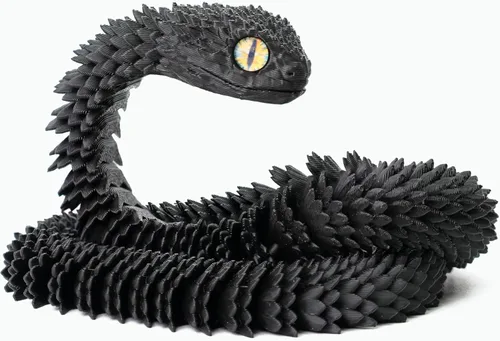 Juguetes de serpiente impresos en 3D de 24 pulgadas, animal flexible impreso en 3D, juguetes de serpiente para personas inquietas, juguetes de