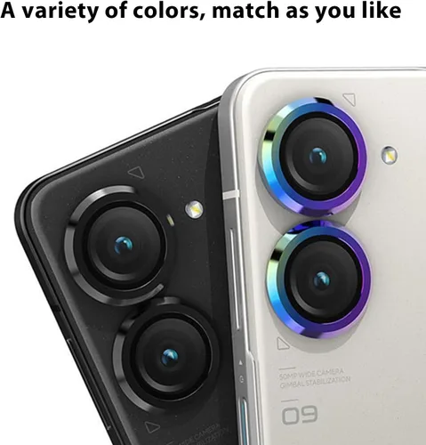 Miniatura 7 de [Paquete de 2 protectores de lente de cámara para Asus ZenFone 10, resistentes a los arañazos y claridad HD, ultrafina, cubierta de lente de metal
