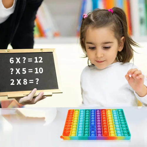 Miniatura 2 de P00p - Juego de multiplicación con números, juguetes de matemáticas fidget, juguete de aprendizaje fidget para aliviar el estrés para crear tipos