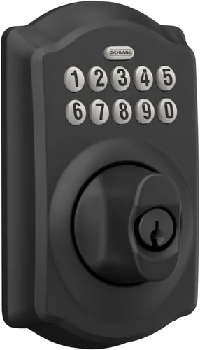 Miniatura 2 de SCHLAGE - Cerrojo de seguridad electrónico BE365 CAM 622 con teclado, negro mate
