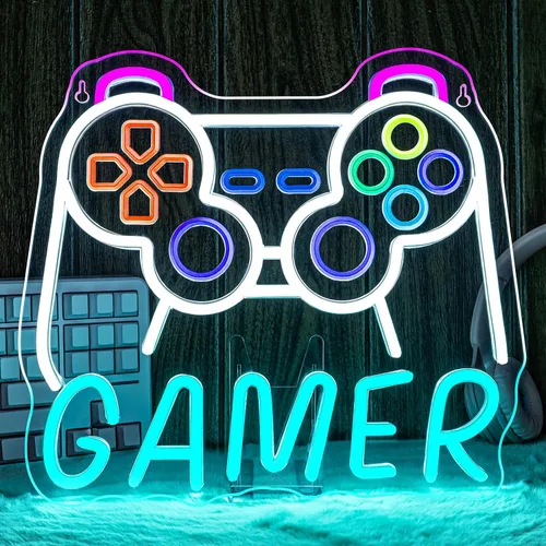 Horseneon Letrero de Neón para Gamers con Luces LED Decoración de Pared para Salas de Juegos Letreros de Neón, Configuraciones de Esports y Cuevas