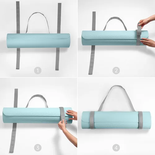 Miniatura 6 de Trilancer Correa ajustable para esterilla de yoga con cierre de gancho y bucle, soporte para tapete de yoga y tapete organizador no incluido