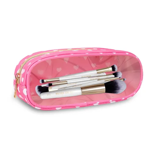 Miniatura 53 de Estuche pequeño para lápices y maquillaje para bolso, lindo estuche de lápices, bolsa de pinceles de maquillaje de nylon con cremallera, estuche