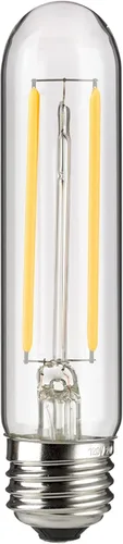 Sunlite 80610 - Bombilla tubular de filamento LED T10, 2 vatios (equivalente a 25 W), 160 lúmenes, base E26, regulable, 4.961 in, 1 paquete de 2200