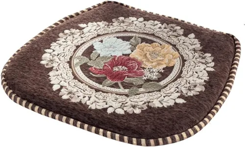 Miniatura 41 de EORNOW Juego de cojines para silla de comedor con lazos, juego de 1/2/4, almohadillas antideslizantes para silla de comedor con funda extraíble