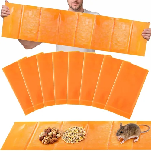 Miniatura 10 de Qualirey 4 Piezas Trampas Adhesivas de Pegamento para Ratones Ultra Grandes de 47 Pulgadas Trampa Adhesiva para Ratas que Funciona para Ratas Negro