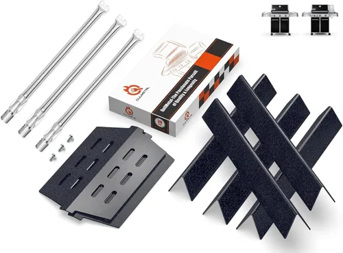 Miniatura 32 de QuliMetal 44.5 cm SUS304 Barras Aromatizadoras y Deflectores de Calor para Parrillas Weber Genesis 300 Series, Compatibles con Genesis E310 E320