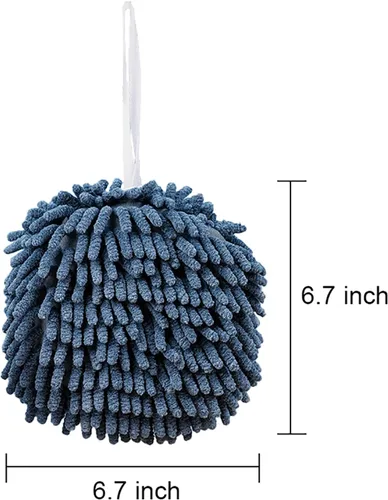 Miniatura 2 de Paquete de 4 toallas de mano de chenilla para baño, secado rápido, toalla de baño de manos con bucles para colgar, microfibra absorbente para secado
