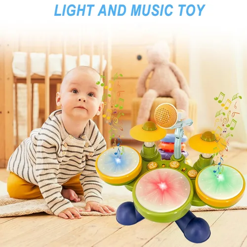 Miniatura 4 de Juego de batería para niños de 4 años en adelante, instrumentos musicales, juguetes para niños de 4 a 5 años, regalos de cumpleaños