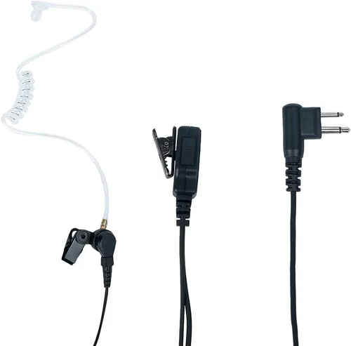 Miniatura 4 de Caroo Auricular de micrófono PTT para Motorola walkie talkie 2 vías Radio 2pin Cp200 Rdm2070d Cp185 con boquilla avanzada tubo acústico encubierto