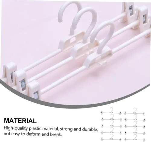Miniatura 6 de Housoutil Perchas para pantalones para faldas, colgador de corbatas, colgador de trajes, perchas con clip para colgar colgadores, colgadores