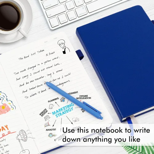 Miniatura 4 de feela Paquete de 24 cuadernos a granel para el trabajo, cuadernos de negocios de tapa dura con soporte para bolígrafo, para estudiantes y mujeres