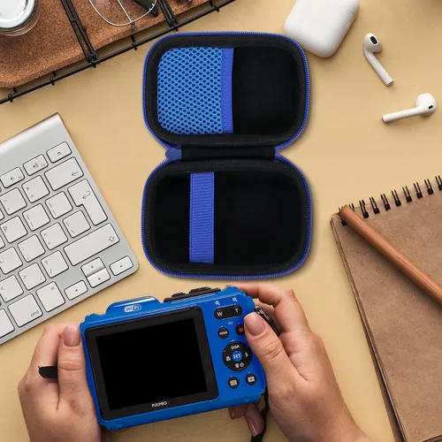 Miniatura 7 de Estuche resistente impermeable para cámara digital Kodak PIXPRO WPZ2, azul, protección para cámara de video impermeable