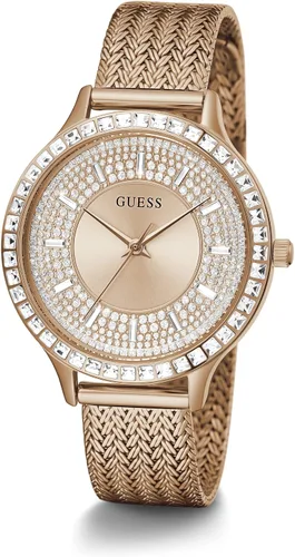 Miniatura 4 de GUESS Reloj de vestir de cuarzo para mujer con correa de acero inoxidable oro rosa 16 Modelo GW0402L3