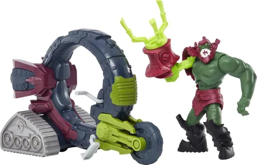 Miniatura 2 de He-Man and The Masters of the Universe Trap Jaw & Vehicle Set, vehículo con figura de acción de 5.5 pulgadas y accesorio inspirado en la serie