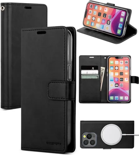 Miniatura 34 de GOOSPERY Blue Moon Wallet para Samsung Galaxy Note 10 Case (2019) Funda de cuero con tapa (Negro)