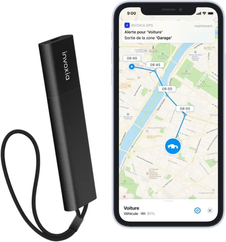 Invoxia GPS PRO Tracker - Ubicación en tiempo real - para automóviles, motocicletas, bicicletas, niños - Alertas de movimiento e inclinación - Red