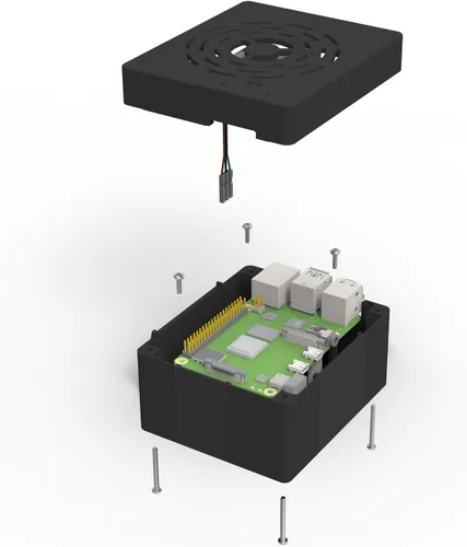 Miniatura 2 de Vilros Raspberry Pi Plug 'n' Pi- A Raspberry Pi Funda y fuente de alimentación Todo en uno Solución (Pi 4, Negro)