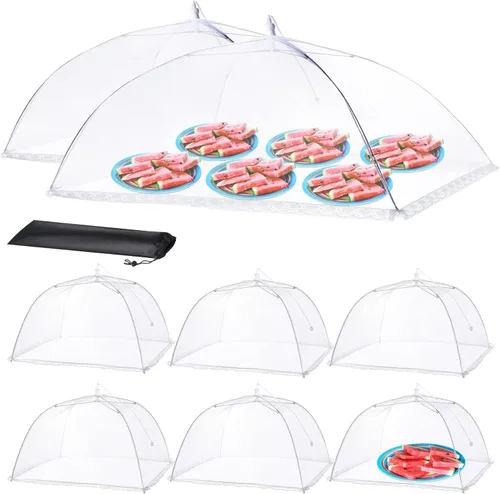 Cubiertas de alimentos para exteriores – 2 tiendas de campaña extra grandes (40 x 25 pulgadas) y 6 grandes (17 x 17 pulgadas) para tiendas de