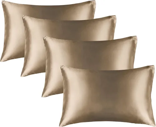 Miniatura 79 de Bedelite Funda de almohada de satén para el cuerpo, súper suave y refrescante, para el cabello y la piel, transpirable, sedosa y larga, 20 x 54 Rosa