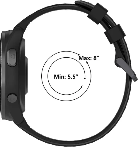 Miniatura 3 de Correa compatible con reloj Garmin Forerunner 965 – Correa de repuesto de silicona suave para reloj inteligente 965 para mujeres y hombres