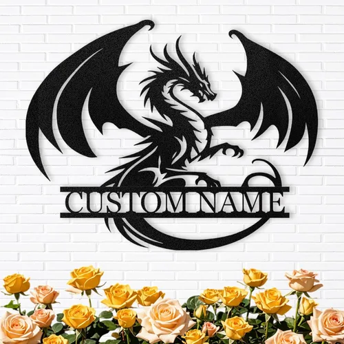 Miniatura 10 de Dyoart Arte de pared de zorro personalizado, decoraciones de zorro para el hogar, decoración de pared de metal para exteriores, letrero de nombre