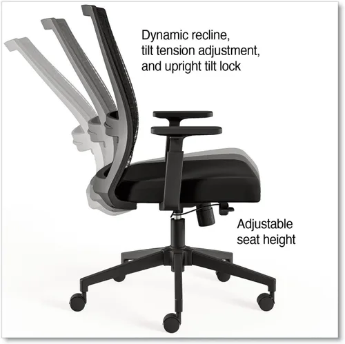 Miniatura 10 de Alera Ashdale - Silla de oficina ergonómica giratoria, silla de trabajo con respaldo de malla, asiento ajustable y altura del brazo, soporta hasta