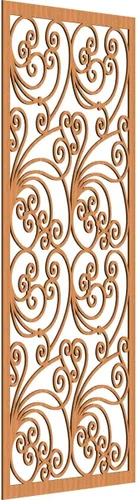 Miniatura 122 de 9 3/8"W x 24 3/8"H x 1/4"T Marilla Decorativos Paneles de Pared de Madera Calado, Abedul