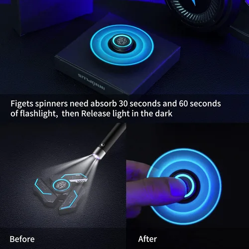Miniatura 3 de Fidget Spinners, Juguete Fidget Spinners, Juguete para Aliviar el Estrés, Ansiedad y TDAH, Regalos Spinner para Adultos y Niños, Juguete de Metal