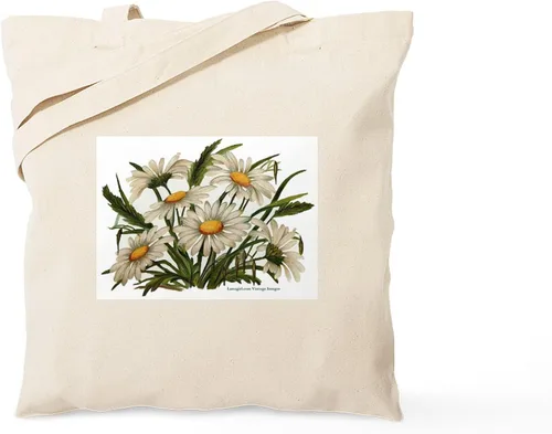 Miniatura 12 de CafePress Daisies - Bolsa de lona natural, estilo victoriano, vintage, reutilizable, bolsa de compras