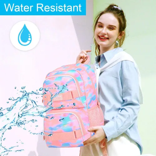 Miniatura 30 de Mochila para laptop, 16 pulgadas, bolsa escolar y bolsa de almuerzo, mochilas resistentes al agua para adolescentes, niñas, mujeres, estudiantes