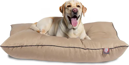 Miniatura 38 de Majestic Pet Cama rectangular para perros tamaño mediano, lavable, cama antideslizante y cómoda para mascotas, cama para jaula para perros, almohada