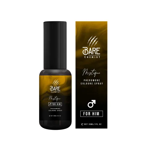 Mystique - Colonia de feromonas para hombres, fórmula concentrada extra fuerte, aroma exótico de larga duración, espray de 1.01 onzas líquidas