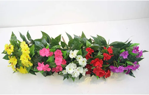 Miniatura 5 de Lopkey Ramo de flores artificiales para patio, césped, jardín, boda, decoración de fotos (2 unidades)