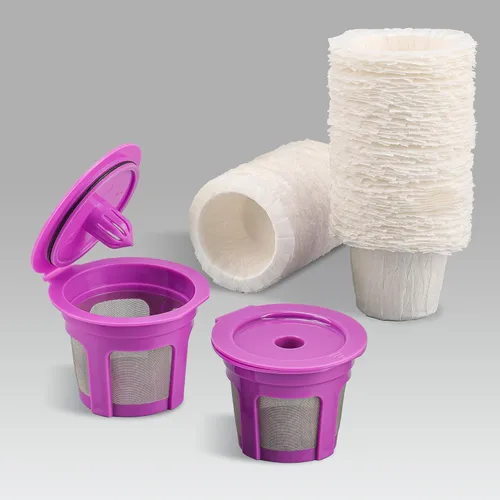 Miniatura 11 de Haetyly Paquete de 2 filtros de café reutilizables K Cups con cafetera Keurig 1.0 y 2.0, cápsulas de café reutilizables de acero inoxidable con asas