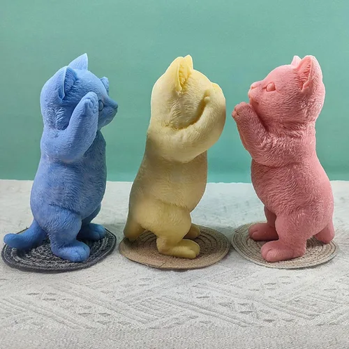 Miniatura 3 de Molde de silicona para gatos, molde grande de resina 3D para gatos, moldes de silicona para resina epoxi, fabricación de jabón de velas, yeso