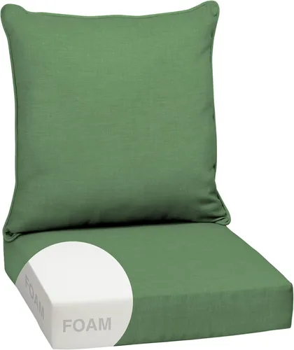 Miniatura 100 de Arden Outdoor Deep Seat Cushion Set, 24 x 24 pulgadas, Cojín para exteriores resistente al clima, a la lluvia y a la decoloración para silla, sofá