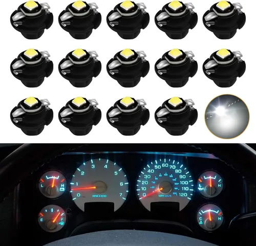 Miniatura 6 de Bombillas de Luces LED Azul Hielo para Panel de Instrumentos del Velocímetro Compatible con Camioneta Pickup Do-dge Ram 1500 2500 3500 2002-2006