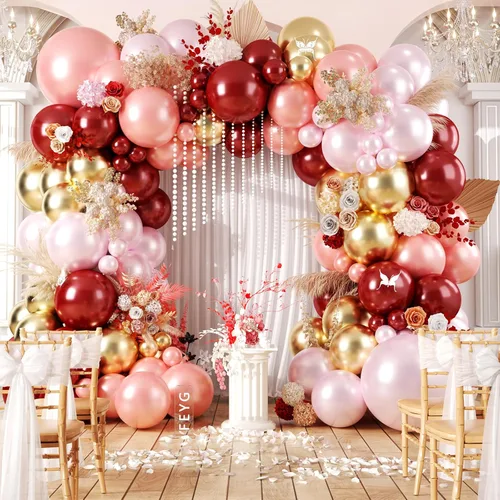 Miniatura 13 de Kit de arco de guirnalda de globos rosados, kit de arco de globos de color rosa, amarillo y naranja, globos de látex para fiesta de cumpleaños, baby