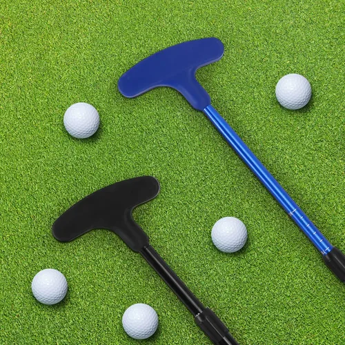 Miniatura 6 de Juego de 2 mini golf – Putter bidireccional, diestro/izquierdo, longitud ajustable para adultos, principiantes