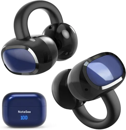 Auriculares abiertos con aro de oído abierto, ligeros, cómodos, con clip de oreja abierto, auriculares inalámbricos, 40H Play Bluetooth 5.4 con