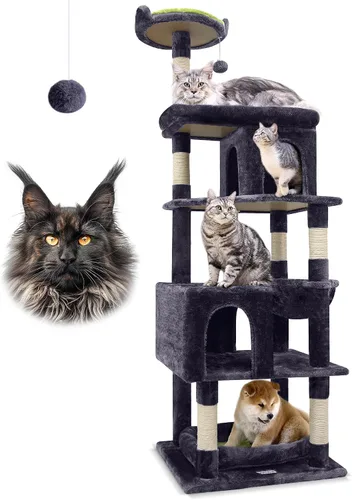 Miniatura 11 de Globlazer Árboles para Gatos de Servicio Pesado para Gatos Grandes, Árbol para Gatos Maine Coon Resistente de 72 pulgadas para Gatos Grandes de 20+