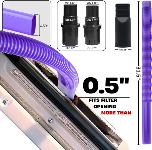 Miniatura 2 de Accesorio limpiador de ventilación de secadora para aspiradoras Shark - Herramienta flexible para hendiduras Shark NV360 NV350 NV500 NV501 HV300