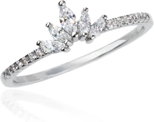 Miniatura 10 de Rapunzel - Anillo de corona para mujer, delicados anillos apilables de diamantes de cristal real, anillo de compromiso de cumpleaños, regalos