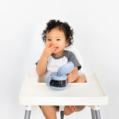 Miniatura 10 de Ubbi Tweat Contenedor de aperitivos sin derrames para niños, libre de BPA, taza de viaje para niños pequeños, azul nublado Azul (Cloudy Blue)