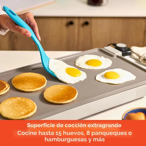 Miniatura 3 de bella Plancha eléctrica de 12" x 22" con revestimiento antiadherente de cerámica EverGood™, sonda de temperatura extraíble, bandeja de goteo apta