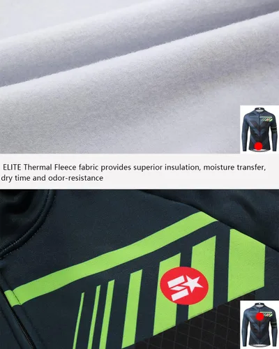 Miniatura 5 de MR Strgao - Chaqueta térmica de invierno para hombre, a prueba de viento, manga larga, para ciclismo