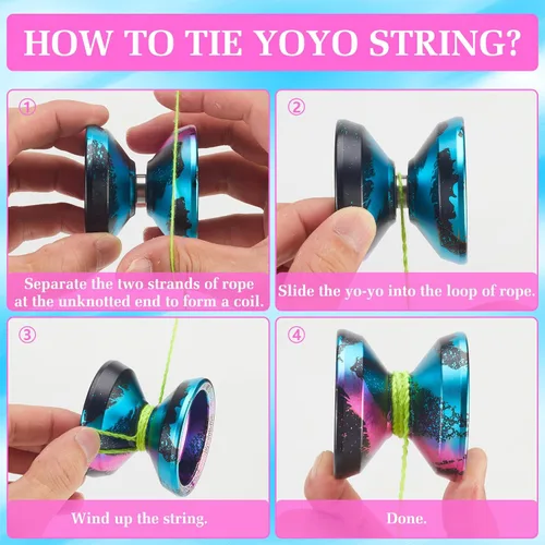 Miniatura 8 de YOYOSTUDIO T16 YoYo Responsive Profesional, YoYo de Doble Propósito para Niños Principiantes, YoYo No Sensible para Adultos con Herramienta