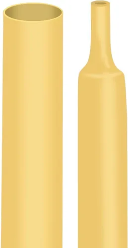 Miniatura 41 de XHF Tubo termorretráctil blanco impermeable de 1/4 de pulgada 3:1 con certificación UL, 20 pies, cable de alambre de grado marino, sellado