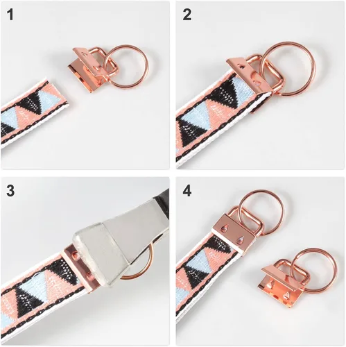 Miniatura 4 de SPEEDWOX Juego de 20 piezas de accesorios para llaves de oro rosa de 0.8 pulgadas, alicates de vidrio de 8 pulgadas con puntas de goma